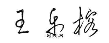 駱恆光王樂榕草書個性簽名怎么寫