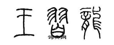 陳墨王習龍篆書個性簽名怎么寫