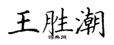 丁謙王勝潮楷書個性簽名怎么寫