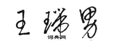 駱恆光王瑞男草書個性簽名怎么寫