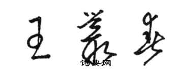 駱恆光王叢春草書個性簽名怎么寫