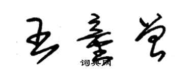 朱錫榮王童曾草書個性簽名怎么寫