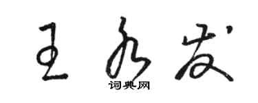 駱恆光王水發草書個性簽名怎么寫