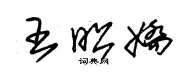 朱錫榮王昭嬌草書個性簽名怎么寫