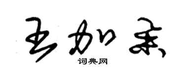 朱錫榮王加舉草書個性簽名怎么寫