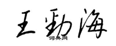 王正良王勁海行書個性簽名怎么寫