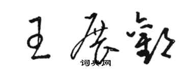 駱恆光王展歡草書個性簽名怎么寫