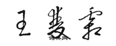 駱恆光王雙霜草書個性簽名怎么寫