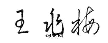 駱恆光王兆梅草書個性簽名怎么寫