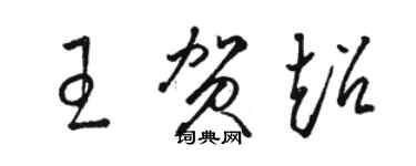 駱恆光王賀超草書個性簽名怎么寫