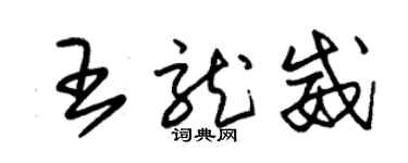 朱錫榮王龍威草書個性簽名怎么寫