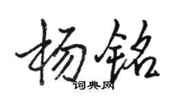 駱恆光楊銘行書個性簽名怎么寫