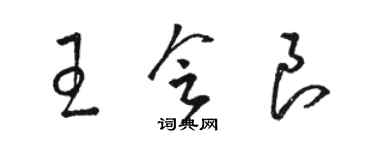 駱恆光王會良草書個性簽名怎么寫