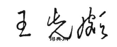 駱恆光王先頗草書個性簽名怎么寫