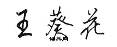 駱恆光王葵花行書個性簽名怎么寫