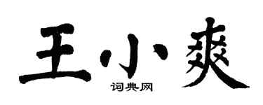 翁闓運王小爽楷書個性簽名怎么寫