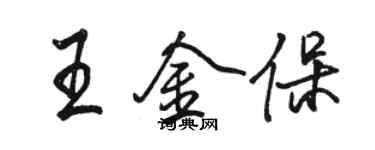 駱恆光王金保行書個性簽名怎么寫