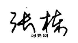 朱錫榮張棟草書個性簽名怎么寫