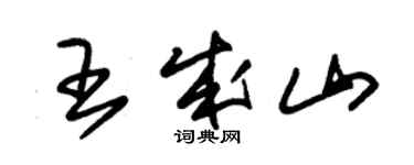 朱錫榮王成山草書個性簽名怎么寫