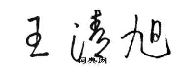 駱恆光王清旭草書個性簽名怎么寫