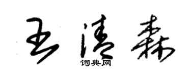 朱錫榮王清森草書個性簽名怎么寫