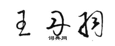 駱恆光王丹羽草書個性簽名怎么寫