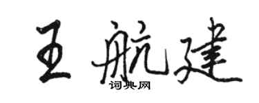 駱恆光王航建行書個性簽名怎么寫