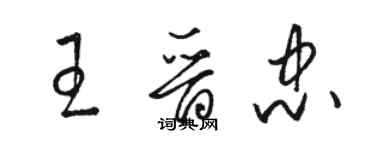 駱恆光王晉忠草書個性簽名怎么寫