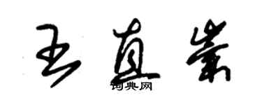 朱錫榮王直崇草書個性簽名怎么寫