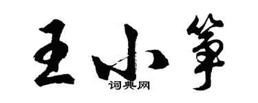 胡問遂王小箏行書個性簽名怎么寫