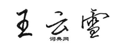 駱恆光王雲雪行書個性簽名怎么寫