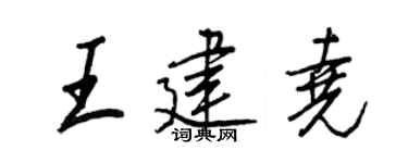 王正良王建堯行書個性簽名怎么寫