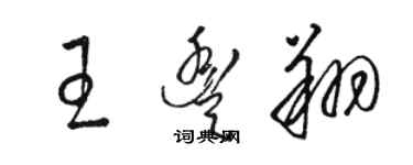 駱恆光王豐翔草書個性簽名怎么寫