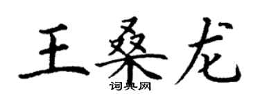 丁謙王桑龍楷書個性簽名怎么寫