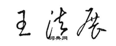 駱恆光王法展草書個性簽名怎么寫