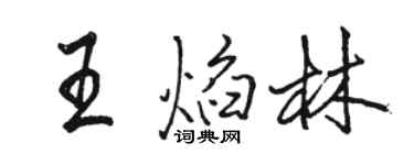駱恆光王焰林行書個性簽名怎么寫