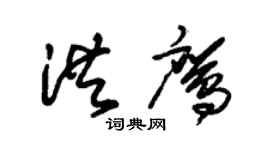 朱錫榮洪鷹草書個性簽名怎么寫