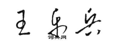 駱恆光王樂兵草書個性簽名怎么寫