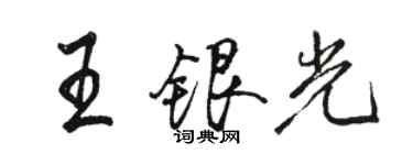 駱恆光王銀光行書個性簽名怎么寫