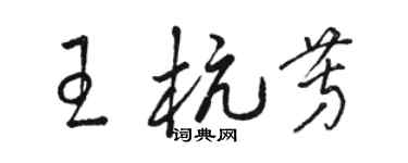 駱恆光王杭芳草書個性簽名怎么寫