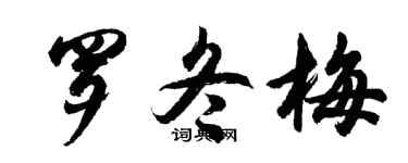 胡問遂羅冬梅行書個性簽名怎么寫