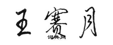 駱恆光王賽月行書個性簽名怎么寫