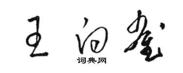 駱恆光王白雀草書個性簽名怎么寫