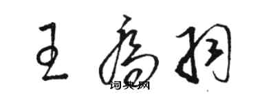 駱恆光王喬羽草書個性簽名怎么寫