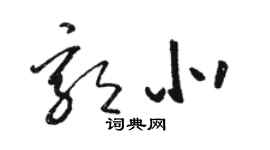 駱恆光郭北草書個性簽名怎么寫