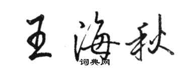 駱恆光王海秋行書個性簽名怎么寫