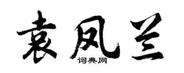 胡問遂袁鳳蘭行書個性簽名怎么寫