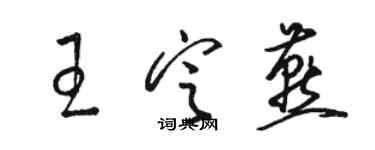 駱恆光王定燕草書個性簽名怎么寫