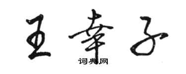 駱恆光王幸子行書個性簽名怎么寫