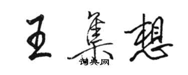 駱恆光王集想行書個性簽名怎么寫